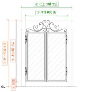 ロートアイアン門扉