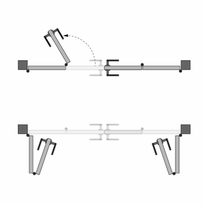 ４枚折れ戸門扉の開き図面