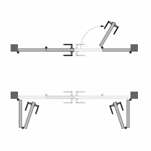４枚折れ戸門扉の開き図面