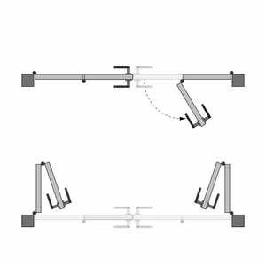 ４枚折れ戸門扉の開き図面