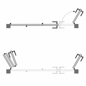 ４枚折れ戸門扉の開き図面