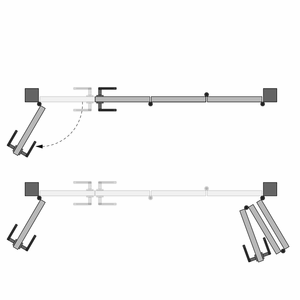 ４枚折れ戸門扉の開き図面