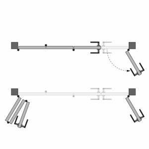 ４枚折れ戸門扉の開き図面