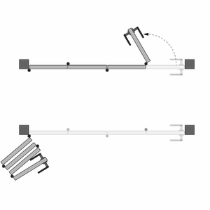 ４枚折れ戸門扉の開き図面