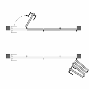 ４枚折れ戸門扉の開き図面