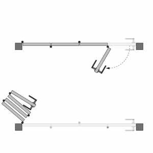 ４枚折れ戸門扉の開き図面