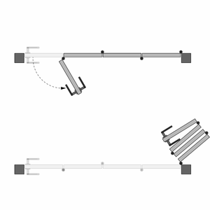４枚折れ戸門扉の開き図面