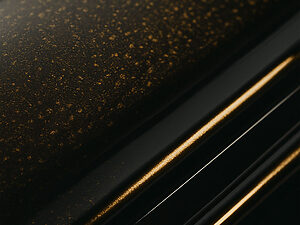 ゴールドブラックのロートアイアン塗装