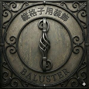 ロートアイアン 縦格子用装飾（バラスト）アイコン