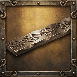 唐草模様を彫り込んだロートアイアン装飾プレート｜鍛造金物の意匠サンプル