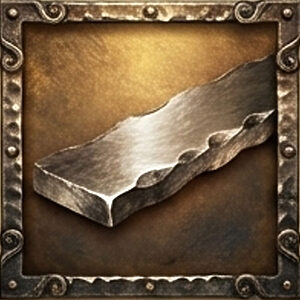 荒打ち（ラフ鍛造）仕上げのロートアイアンフラットバー｜手打ち感のある端部加工サンプル