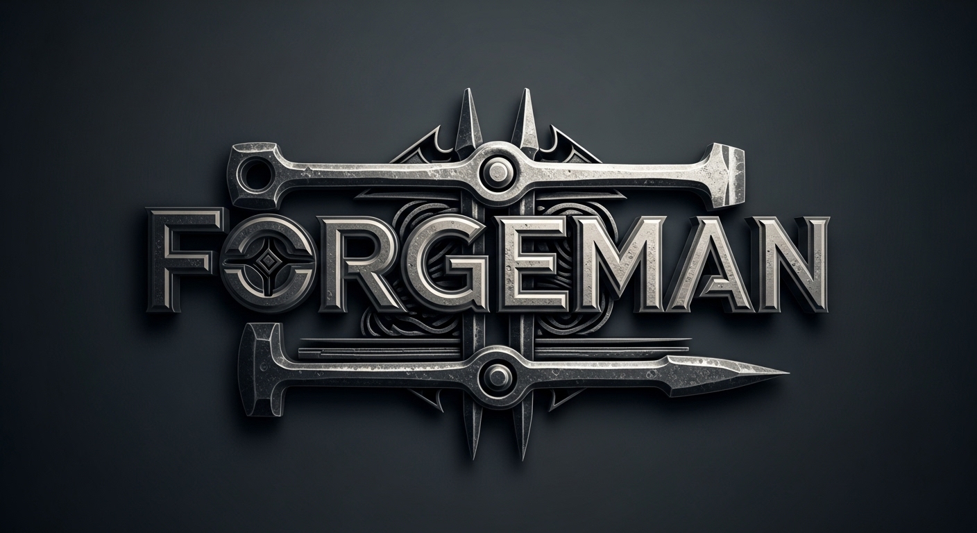 FORGEMANのアイアン製ロゴタイトル