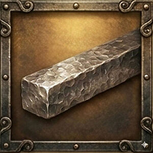 槌目（ハンマード）仕上げのロートアイアン角棒｜凹凸テクスチャの角鋼素材サンプル