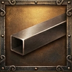 ロートアイアンの角パイプ（スクエアチューブ）素材｜門扉フレームに使う基本部材サンプル