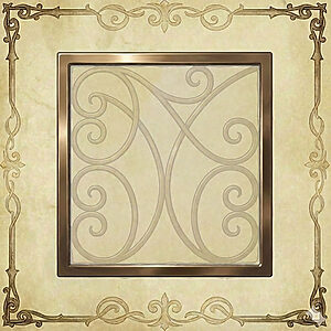 ロートアイアンのデザイン比較図：シンプルモダンな平鋼（FB）・丸棒と、重厚なクラシック角棒の印象の違いおよびプレーン・ラフ仕上げの質感比較